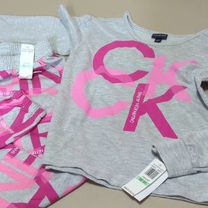 Calvin Klein Kids Set in Gray and Pink